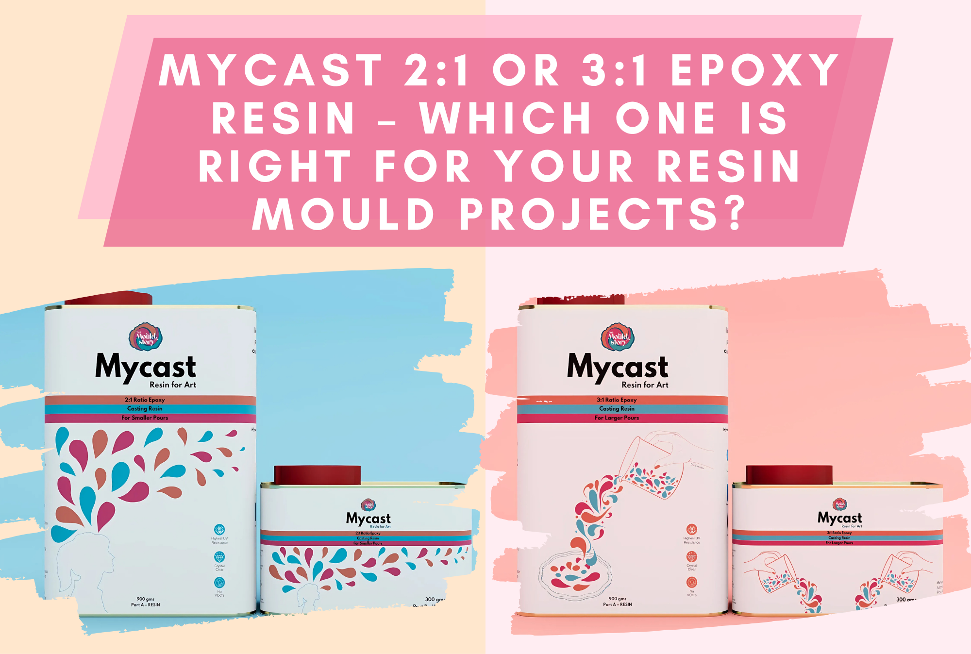 Mycast 2:1 vs 3:1 Epoxy Resin – Which One is Right for Your Resin Mould Projects?