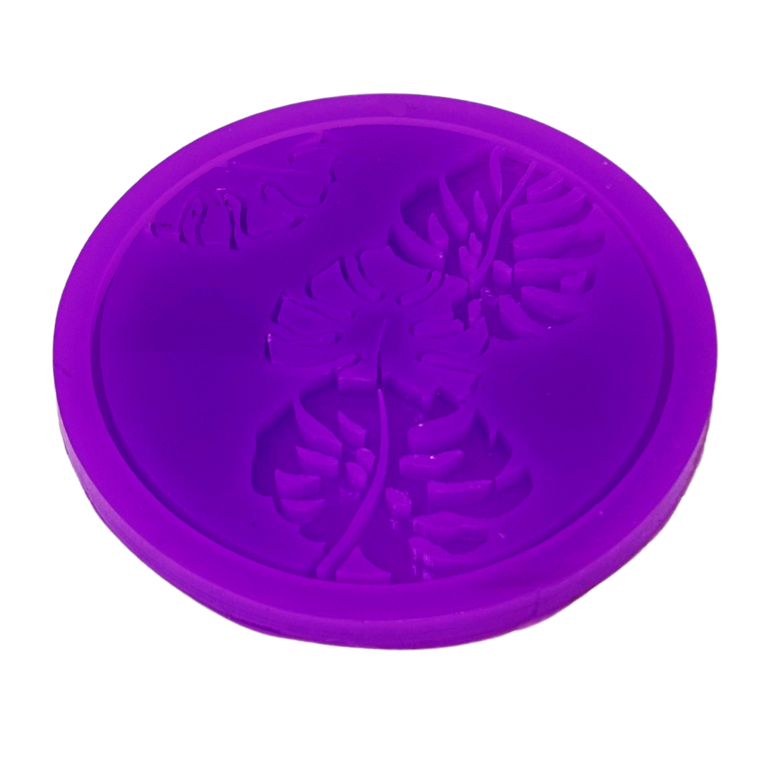 Monstera Coaster Inlay Silicone Moulds - 1 - The Mould Story