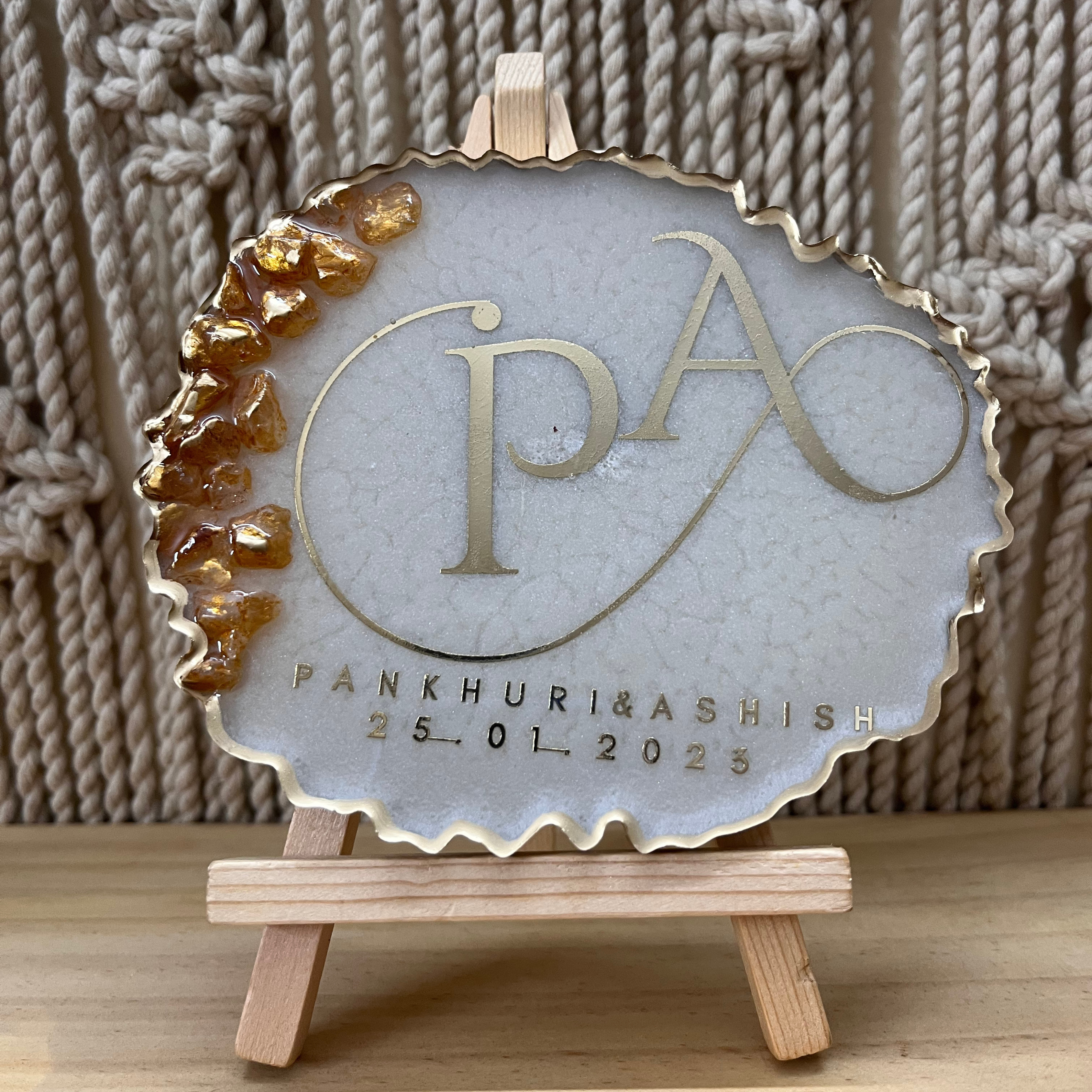 Oval / Egg Shaped Agate Resin Coaster - The Mould Story