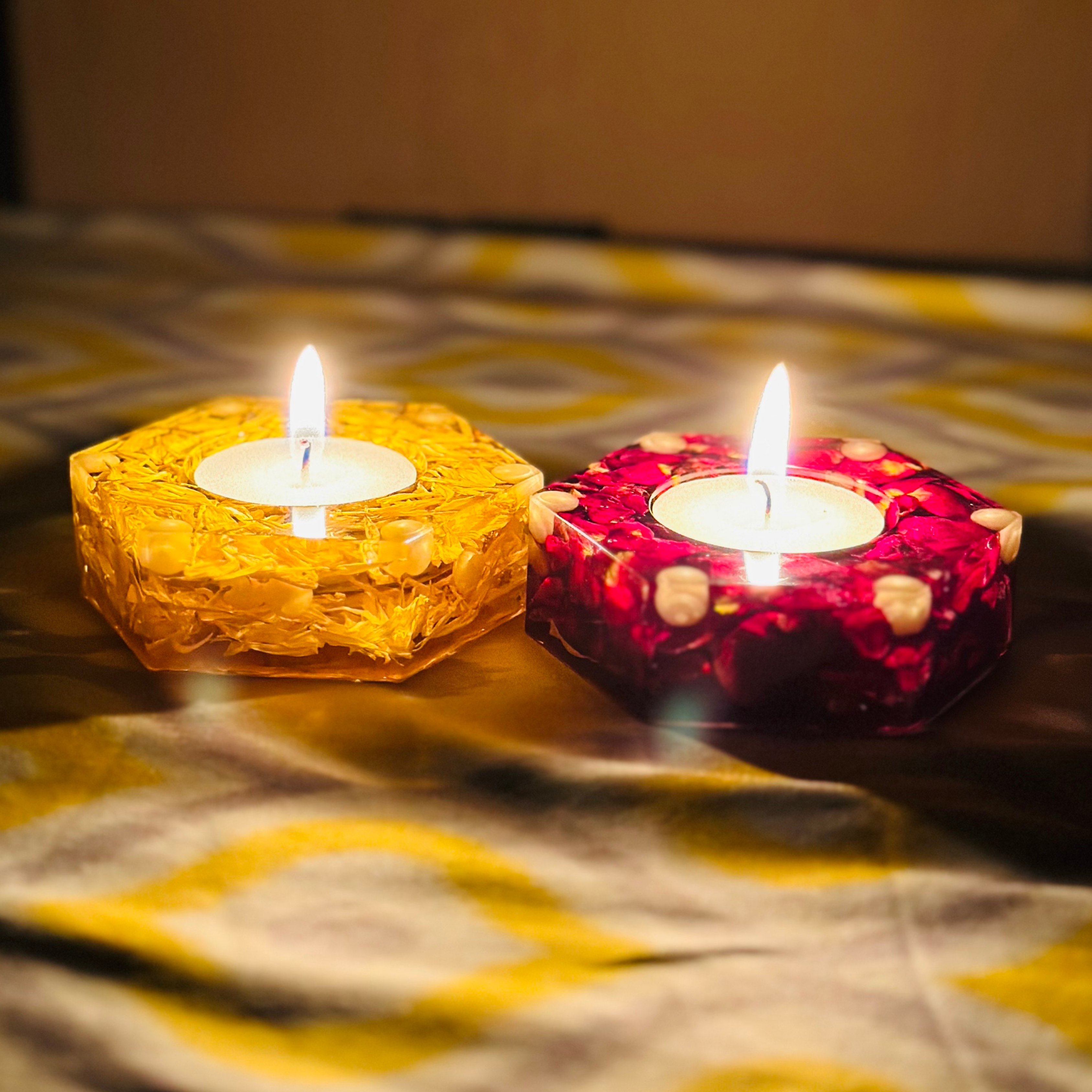 Small Hexagon Tealight Holder Mould - The Mould Story