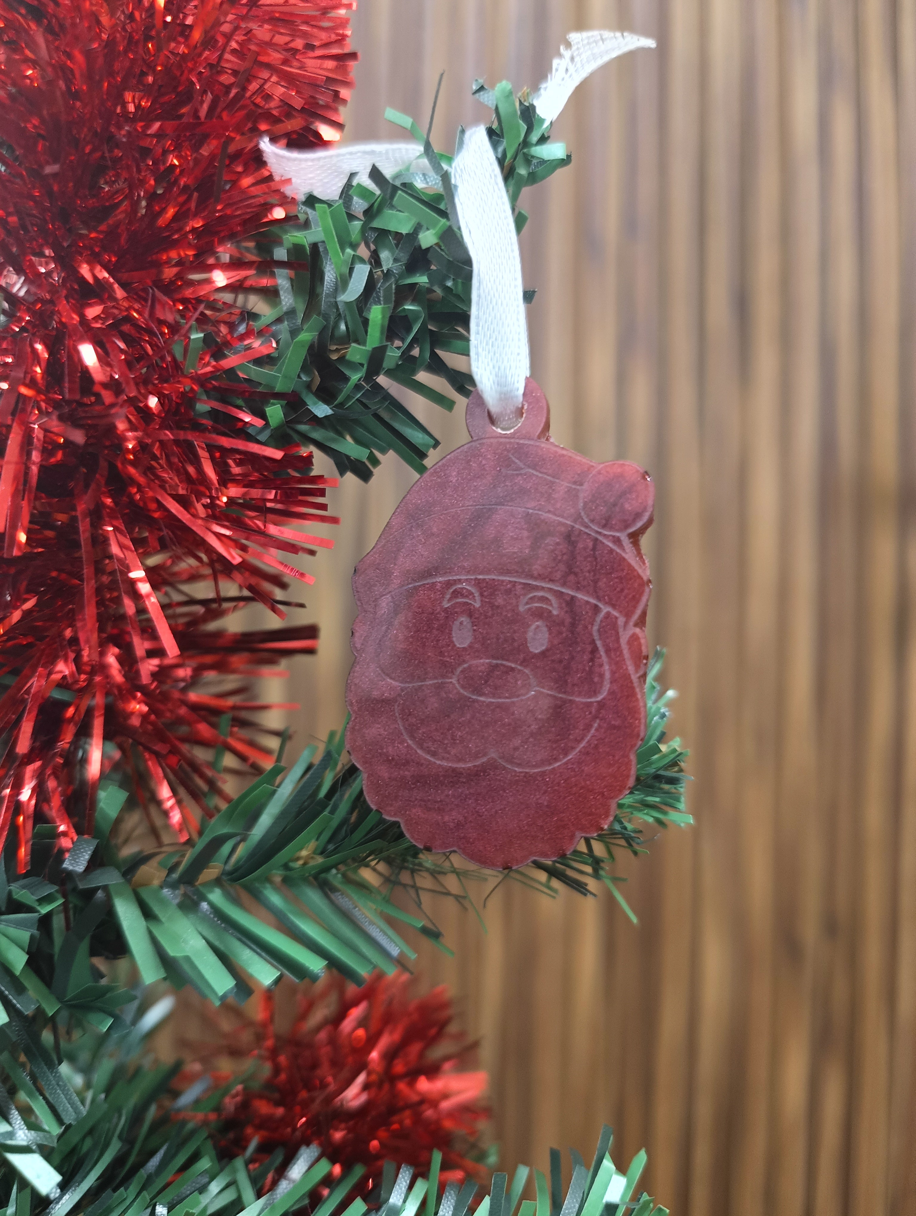 Santa Face Engraved Ornament Mould - The Mould Story