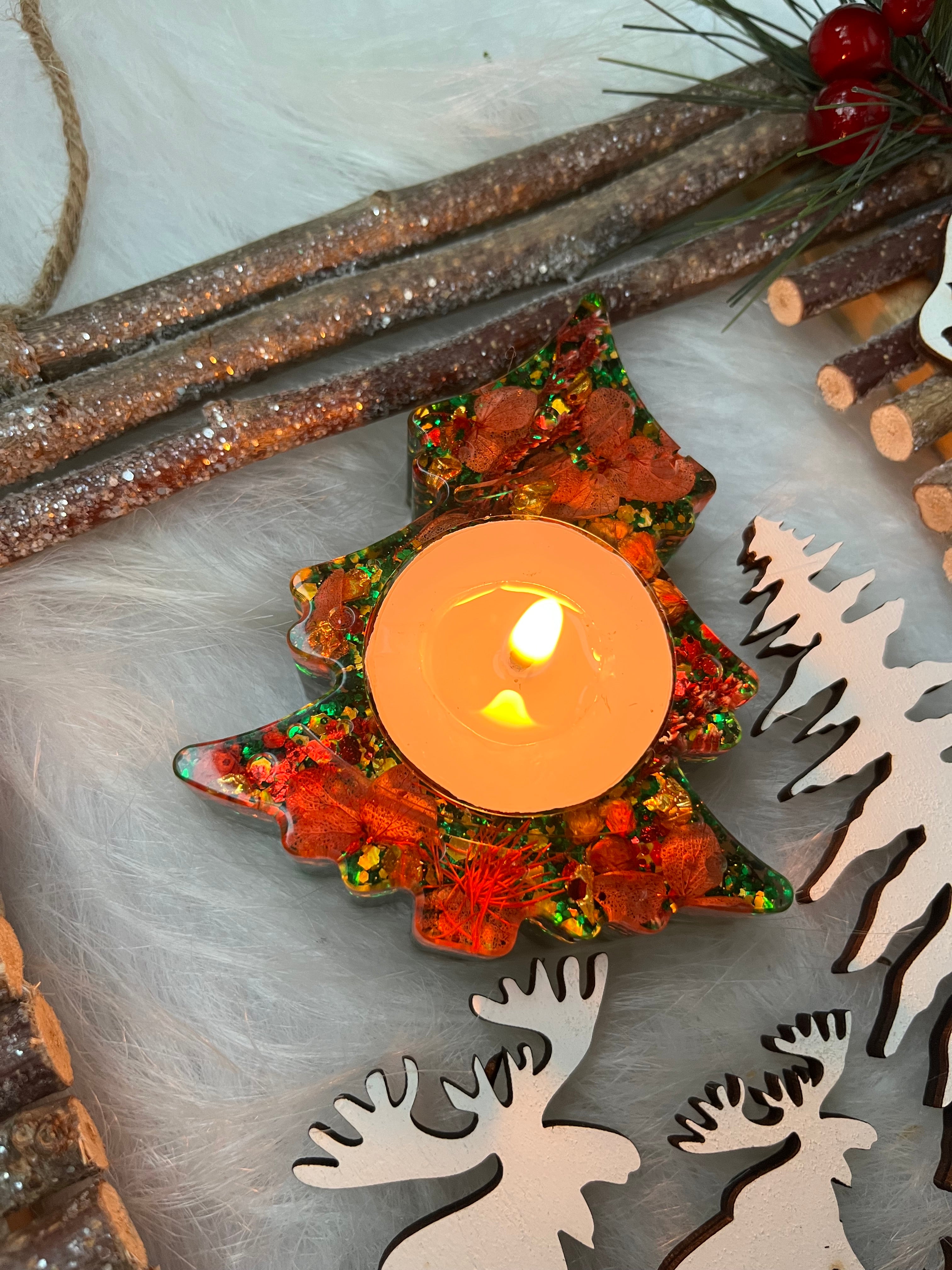 Christmas Tree Tealight Holder Mould - The Mould Story