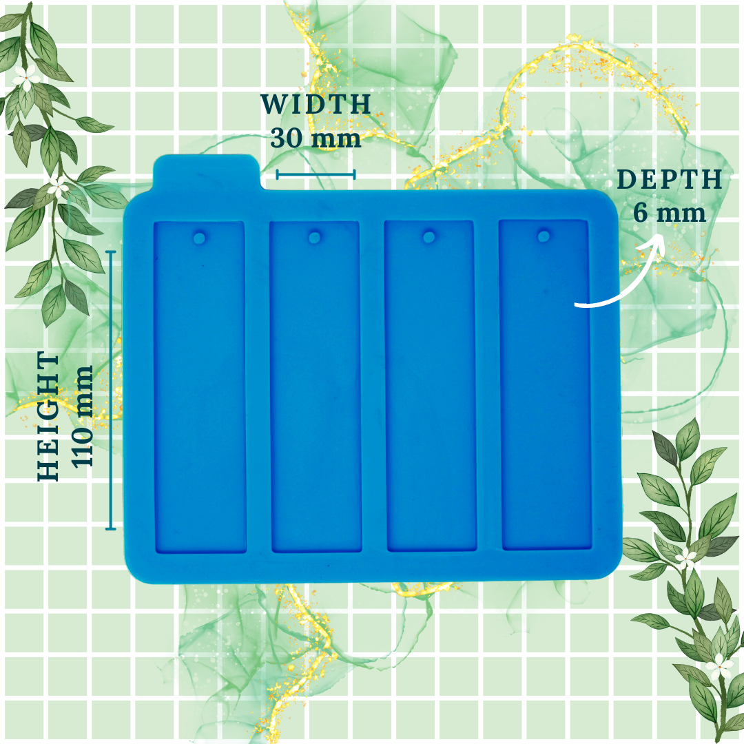 Medium Rectangle Bookmark Palette Silicone Resin Mould for resin art - The Mould Story