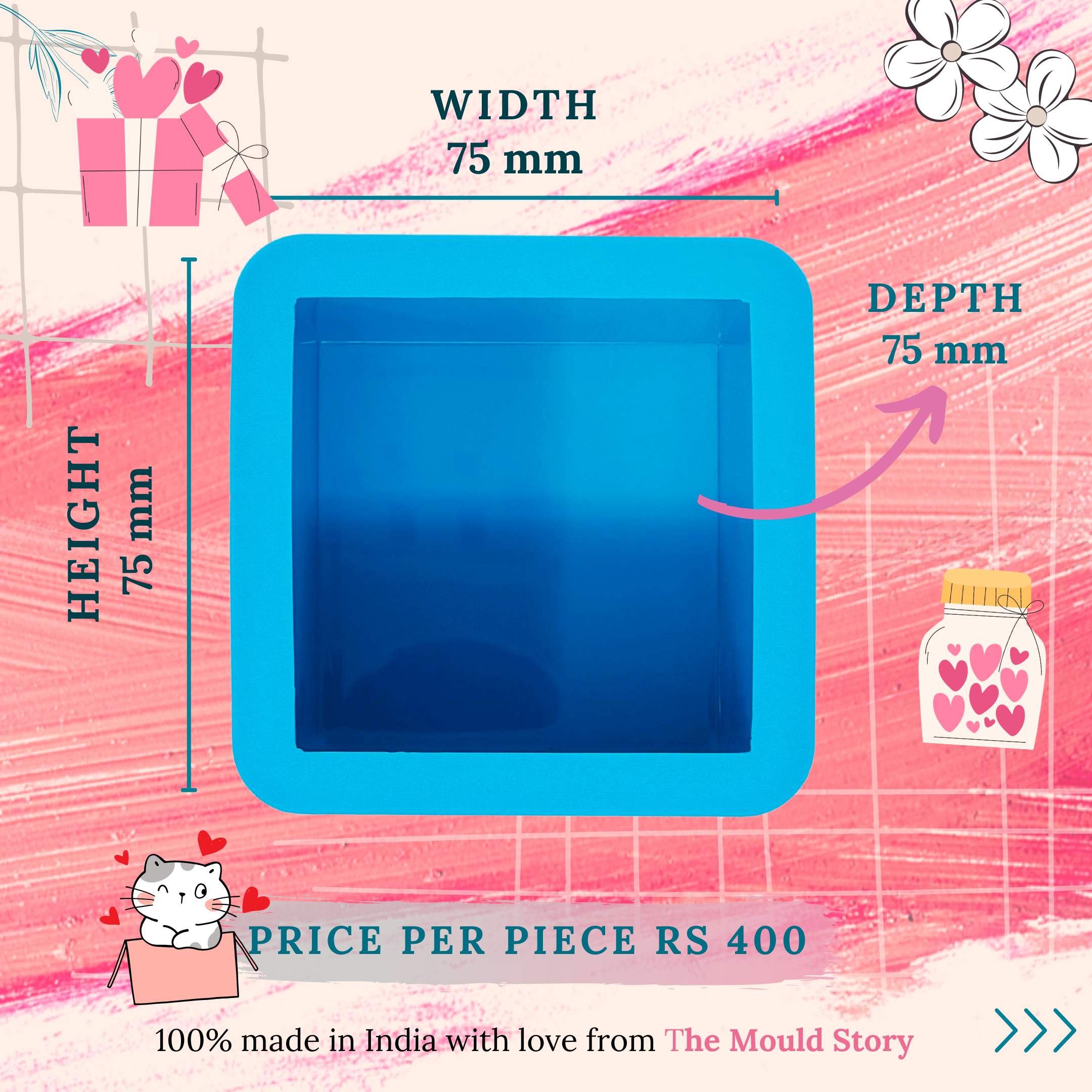 Cube Preservation Silicone Resin Mould for resin art - The Mould Story