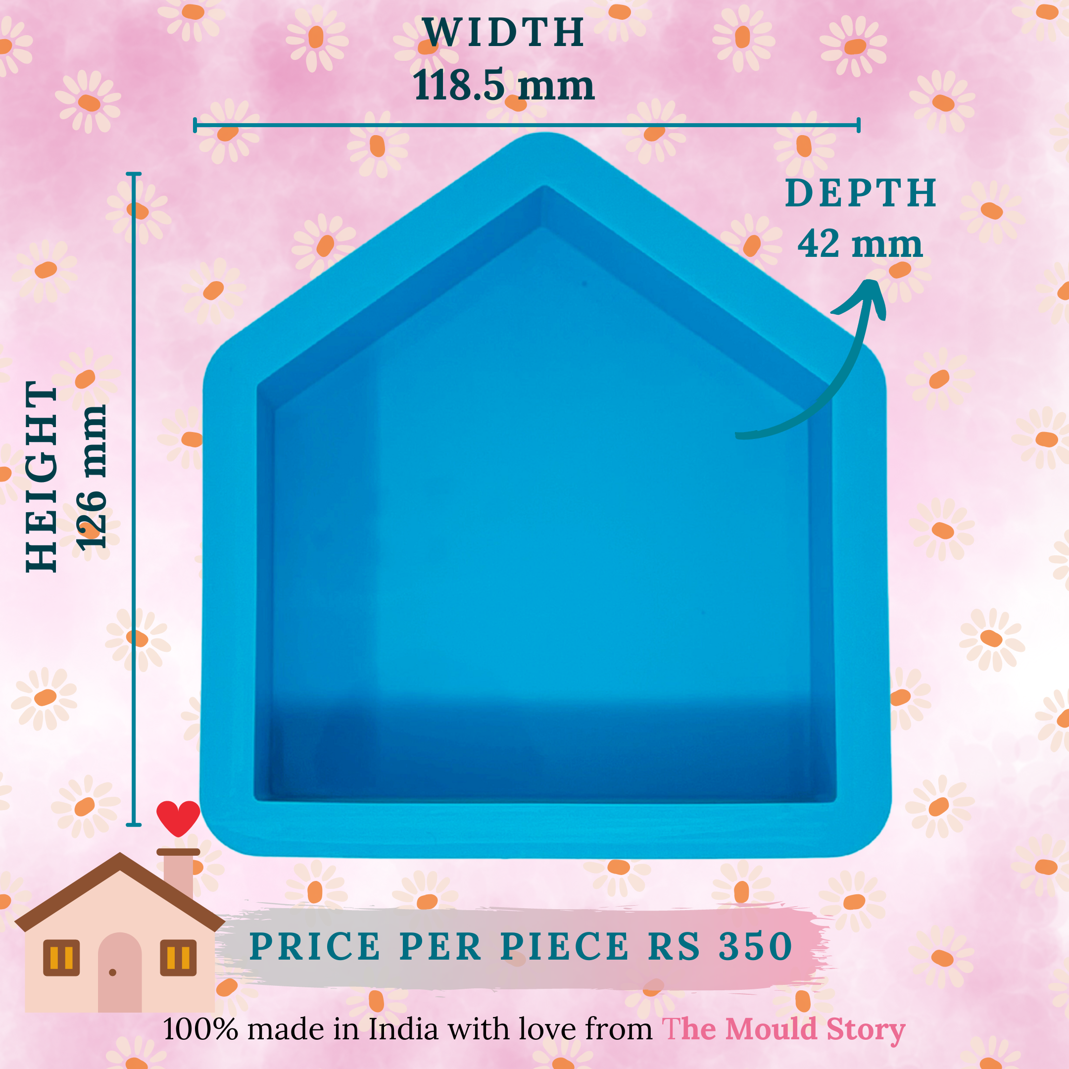 Medium Home Silicone Resin Mould for resin art - The Mould Story