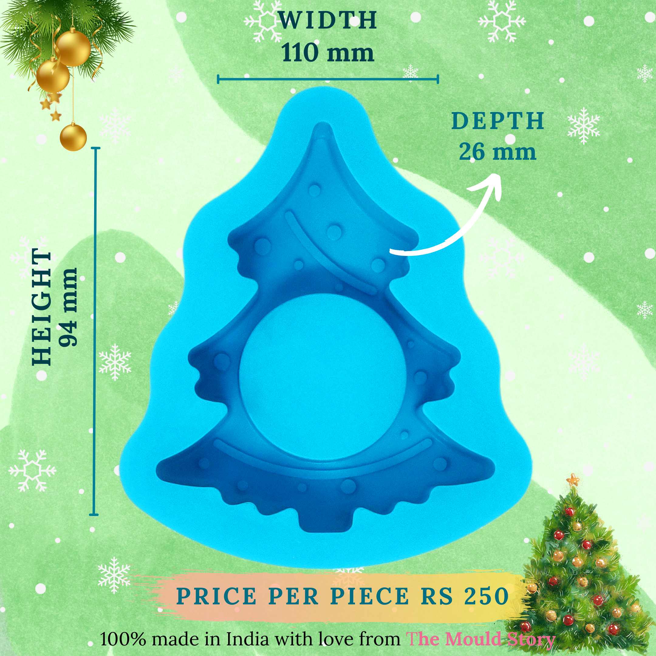 Christmas Tree Tealight Holder Mould - The Mould Story