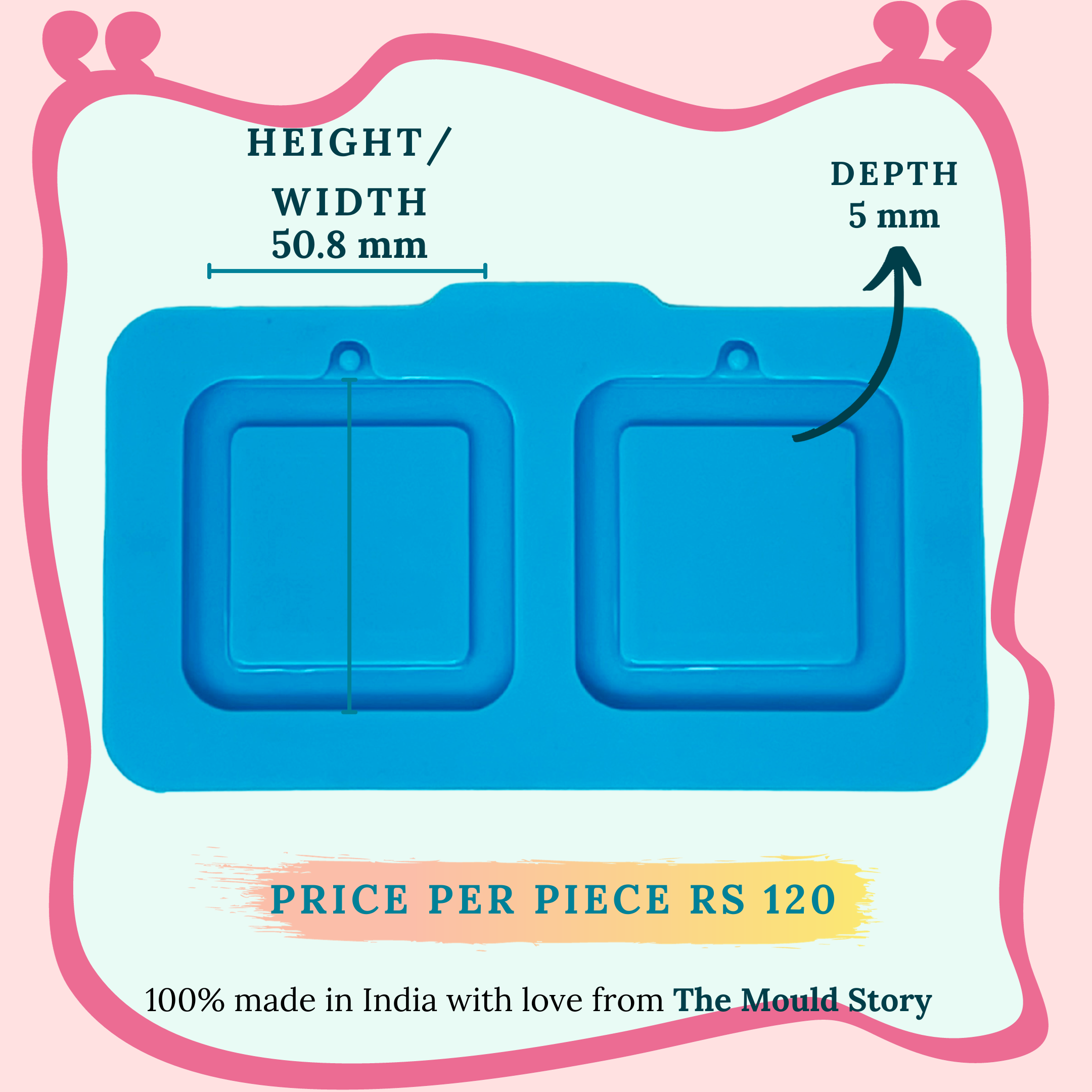 Square Photoframe Keychain Mould - The Mould Story