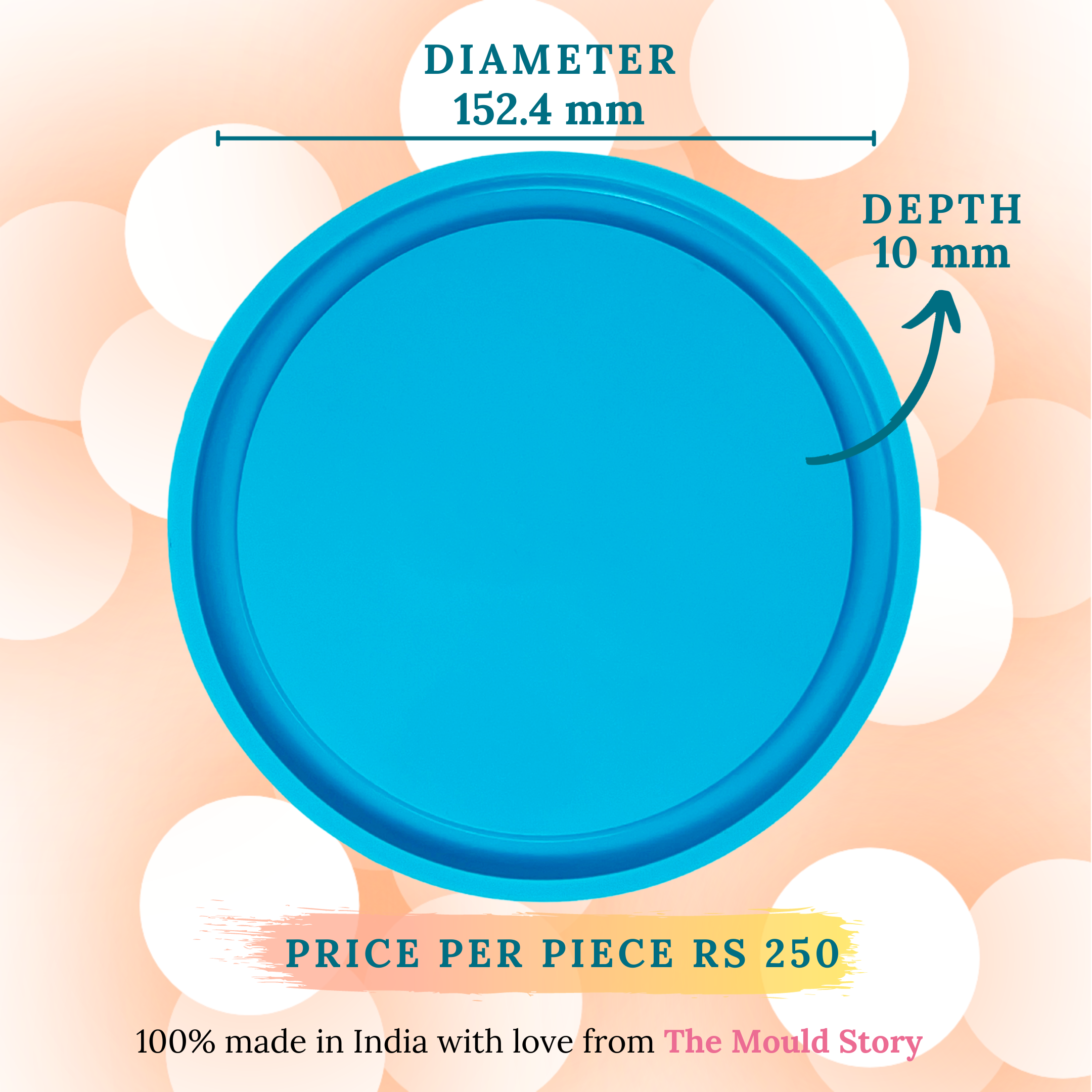 6 Inch Round Trinket Tray Silicone Resin Mould for resin art - The Mould Story