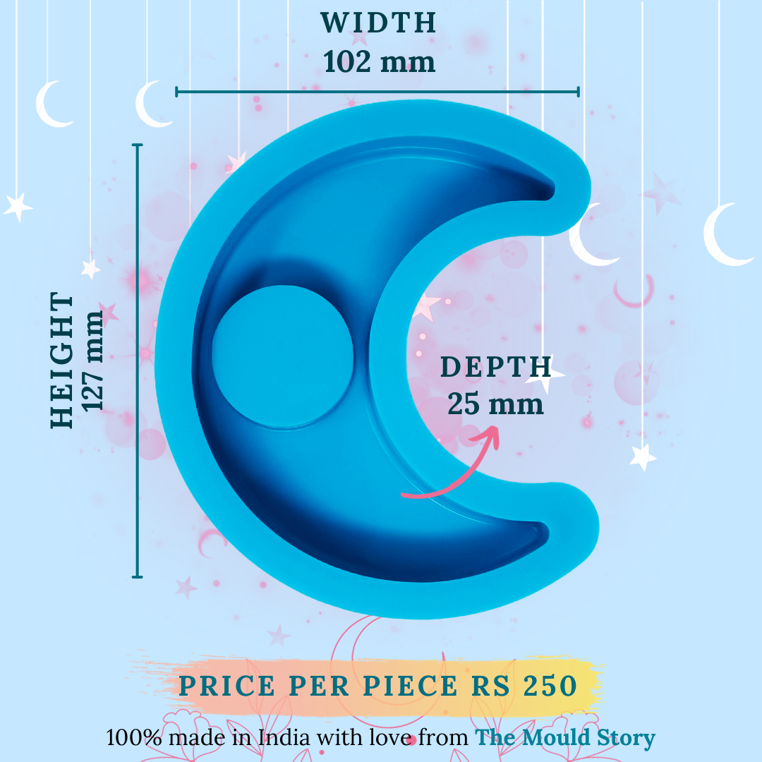 Crescent Moon Tealight Holder Mould - The Mould Story