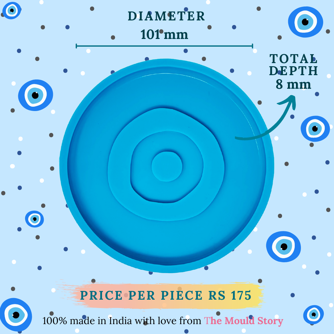 Evil Eye Coaster Silicone Coaster Mould for resin art - The Mould Story