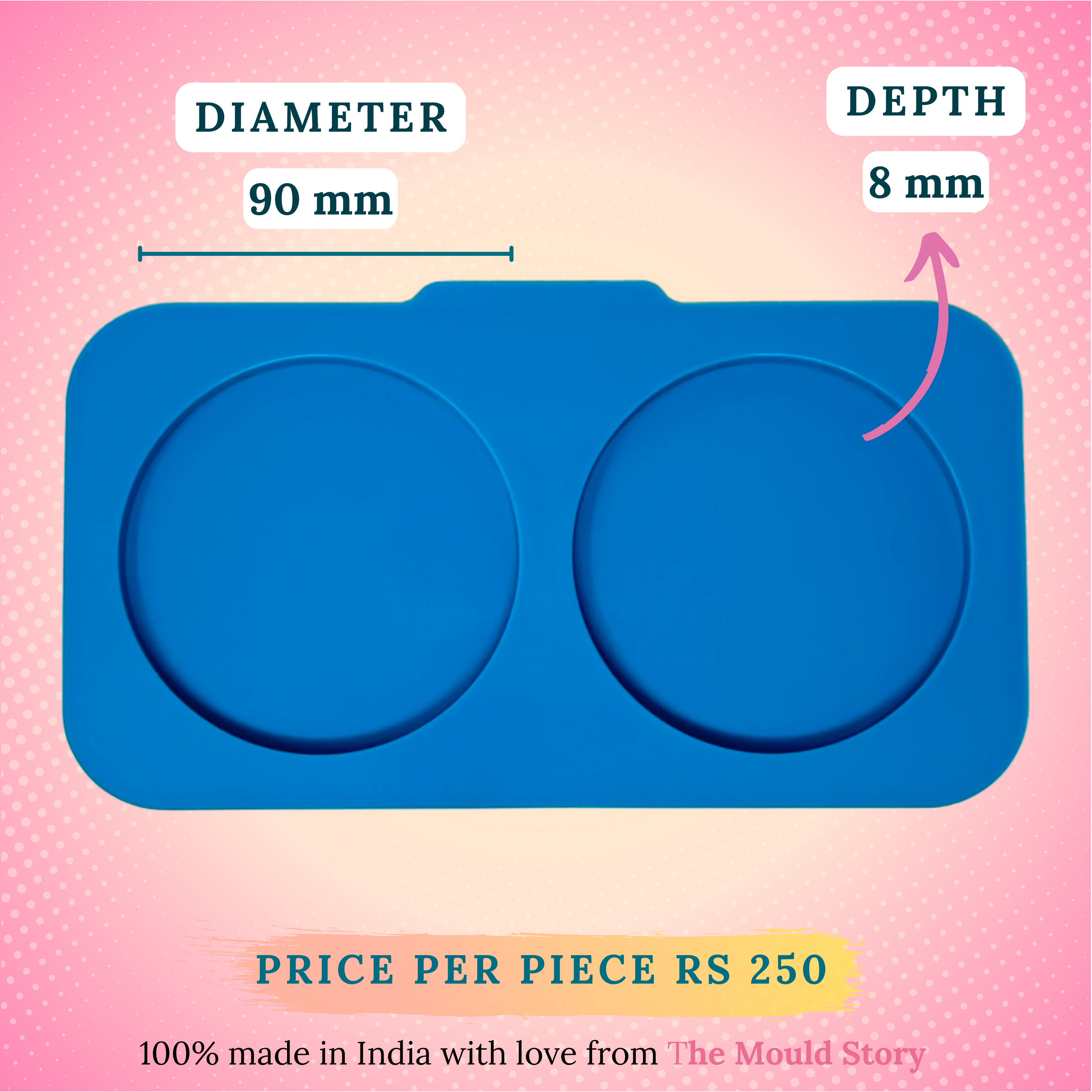 3.5 Inch Round Coaster Palette - The Mould Story