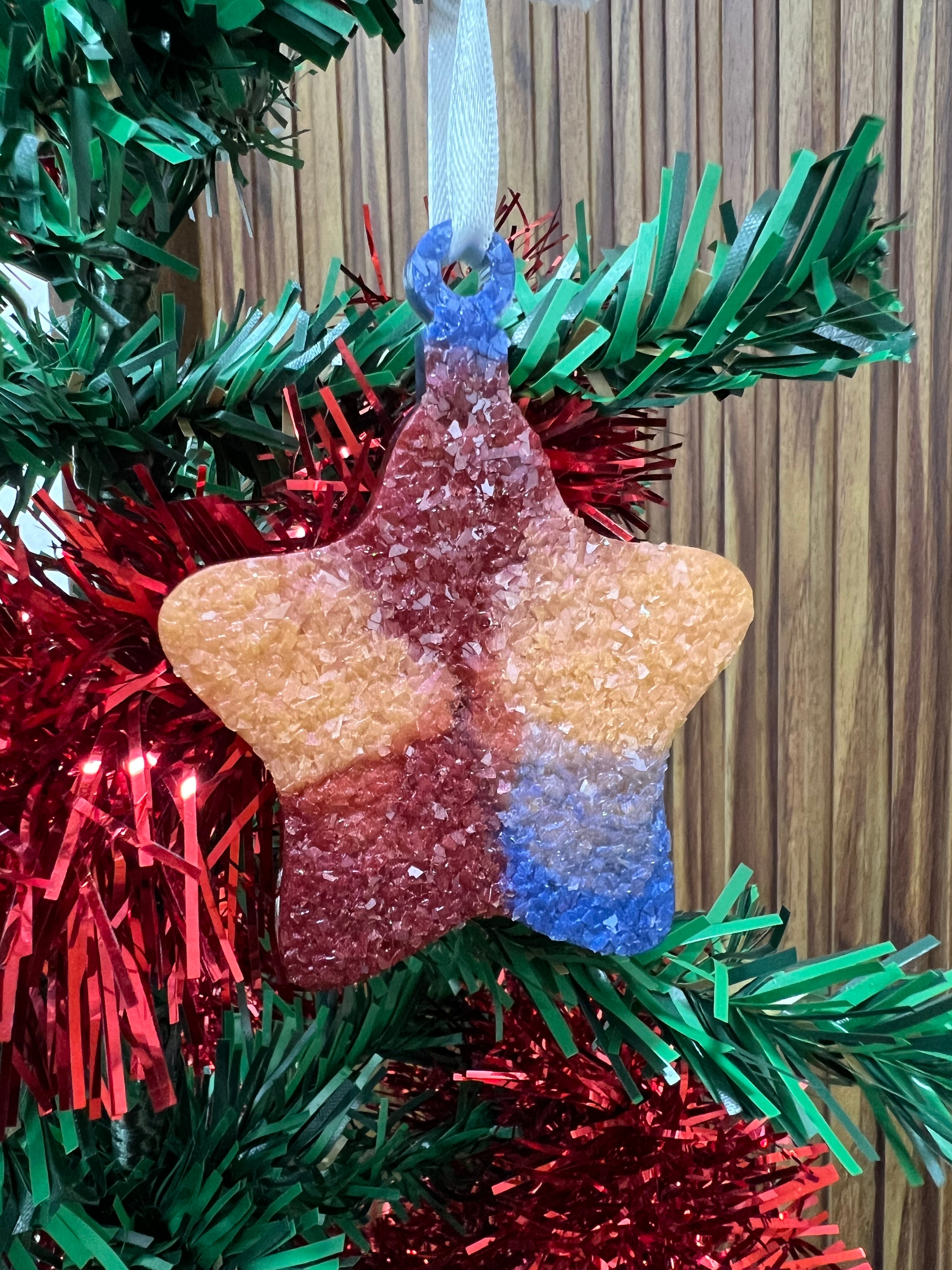 Star Druzy Christmas Ornament Mould - The Mould Story
