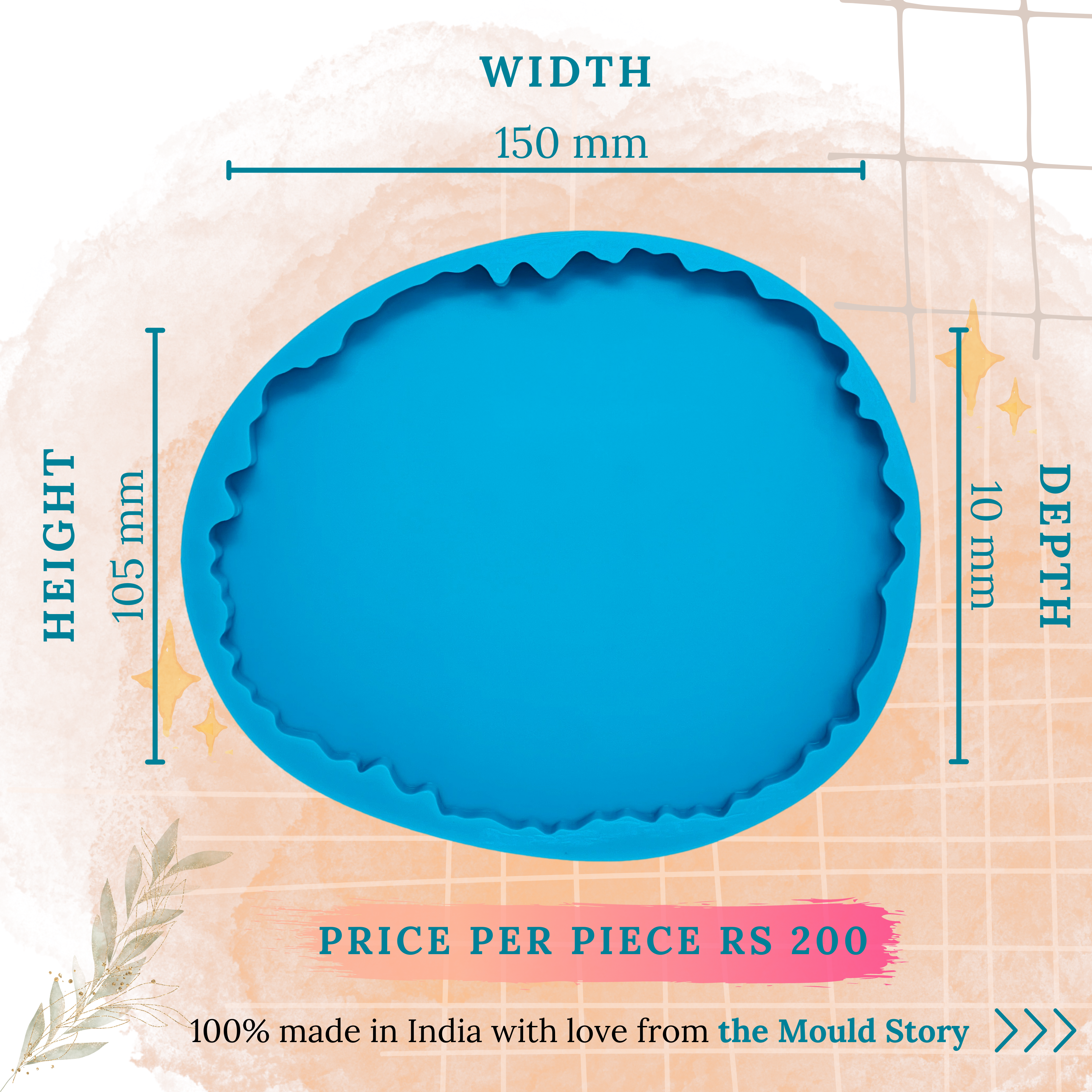 Oval / Egg Shaped Agate Coaster - The Mould Story