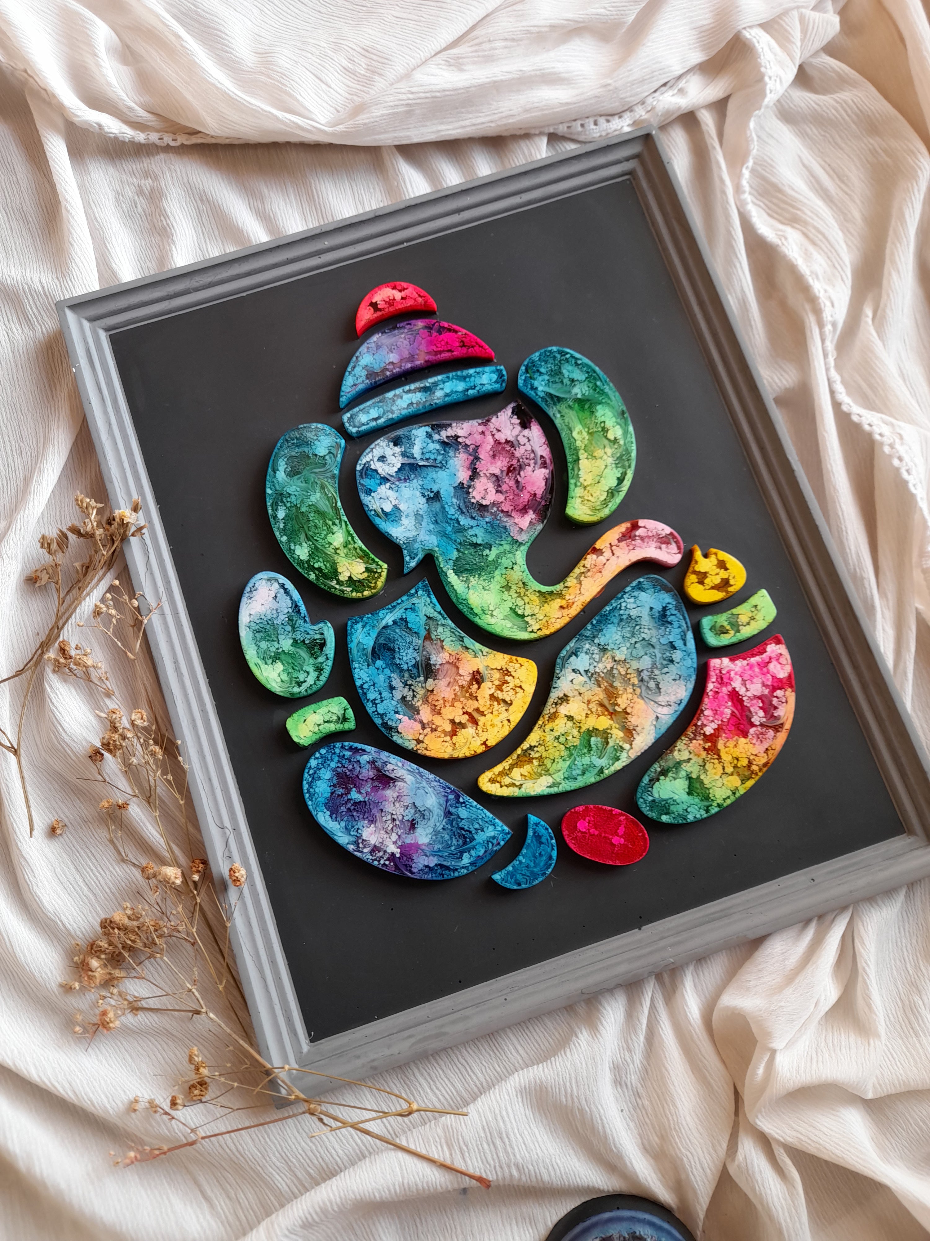 Ganesha Frame Silicone Mould for resin art - The Mould Story