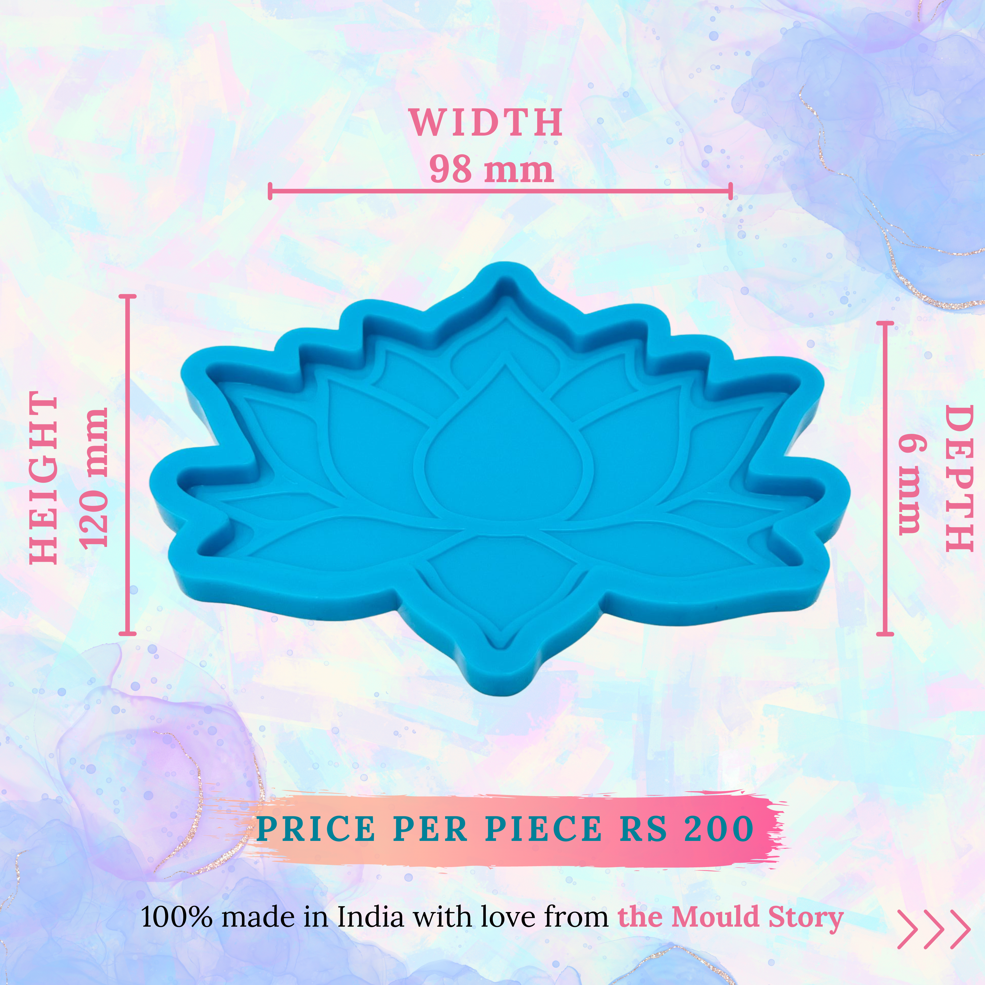Lotus Coaster Silicone Resin Mould for resin art - The Mould Story