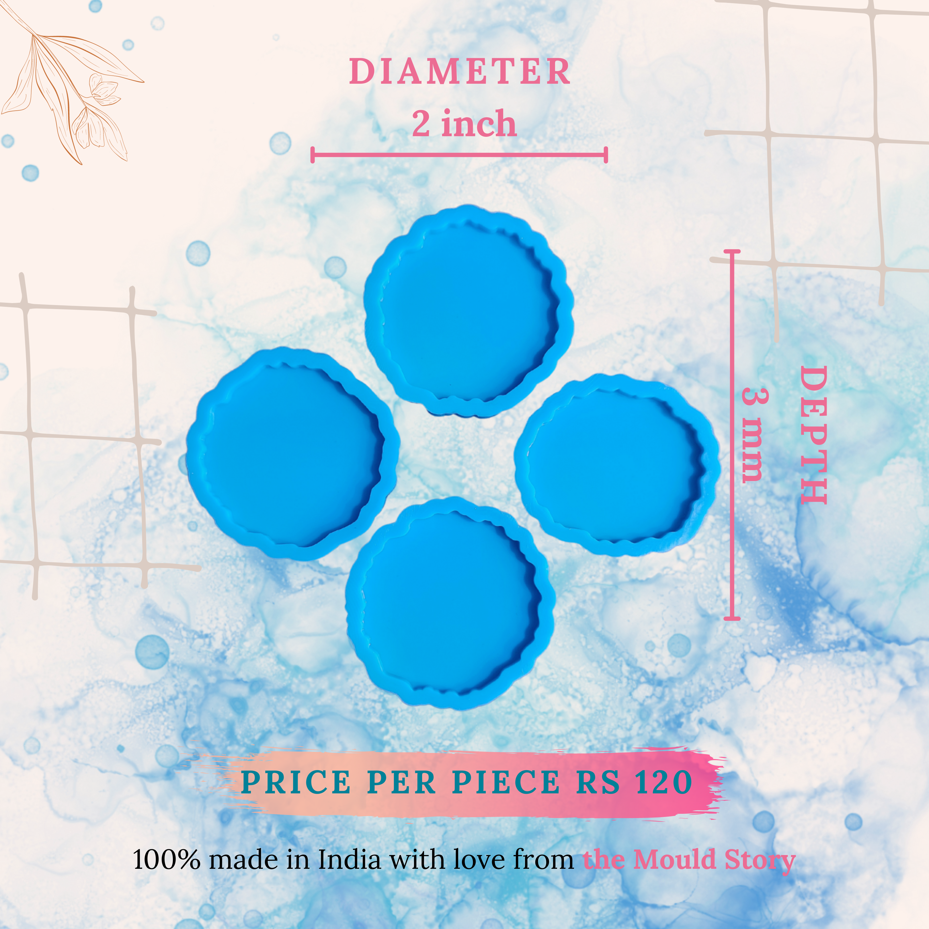 Agate Popsocket Resin Mould - Set of 4 - The Mould Story