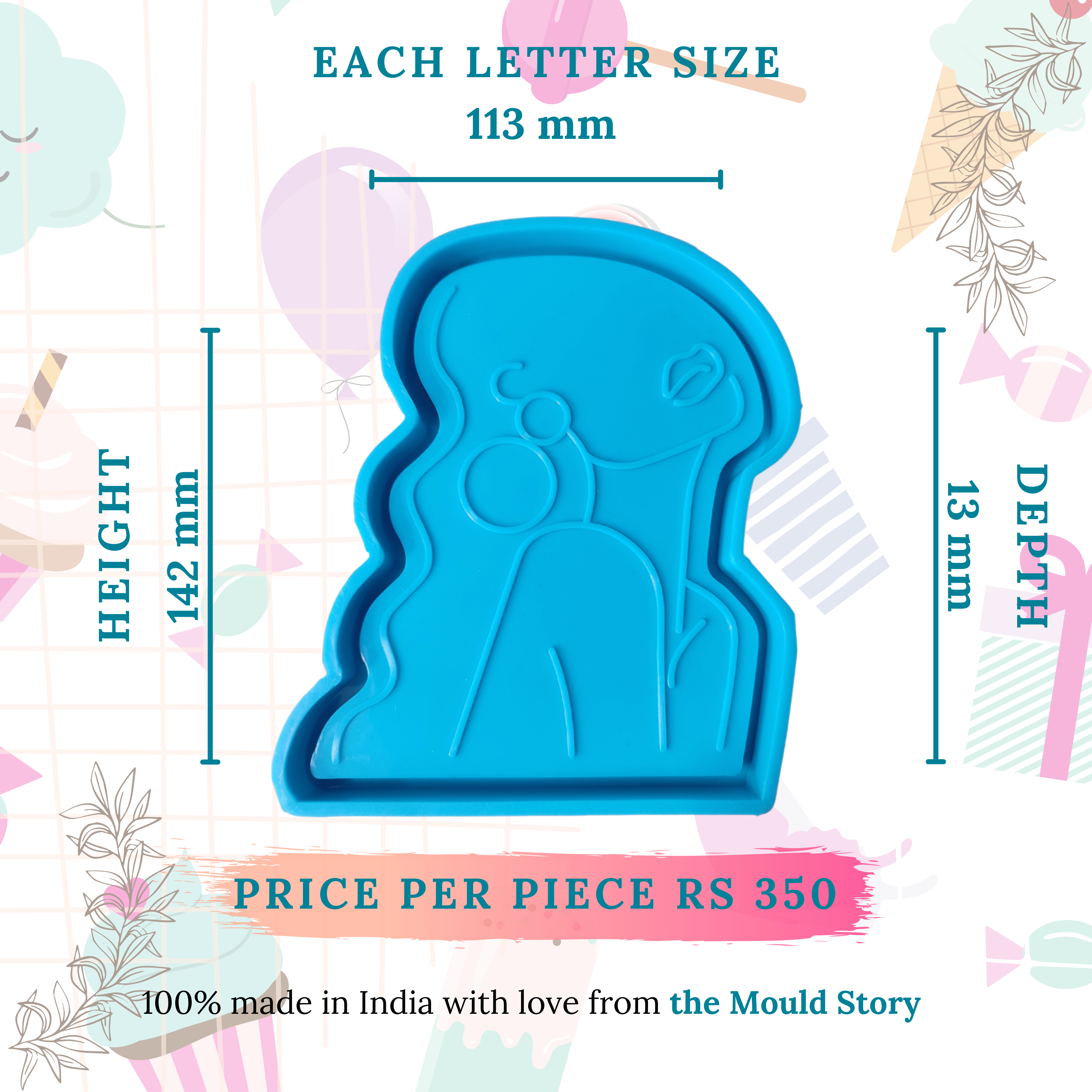 Female Figure Tray 1 Silicone Resin Mould for resin art - The Mould Story