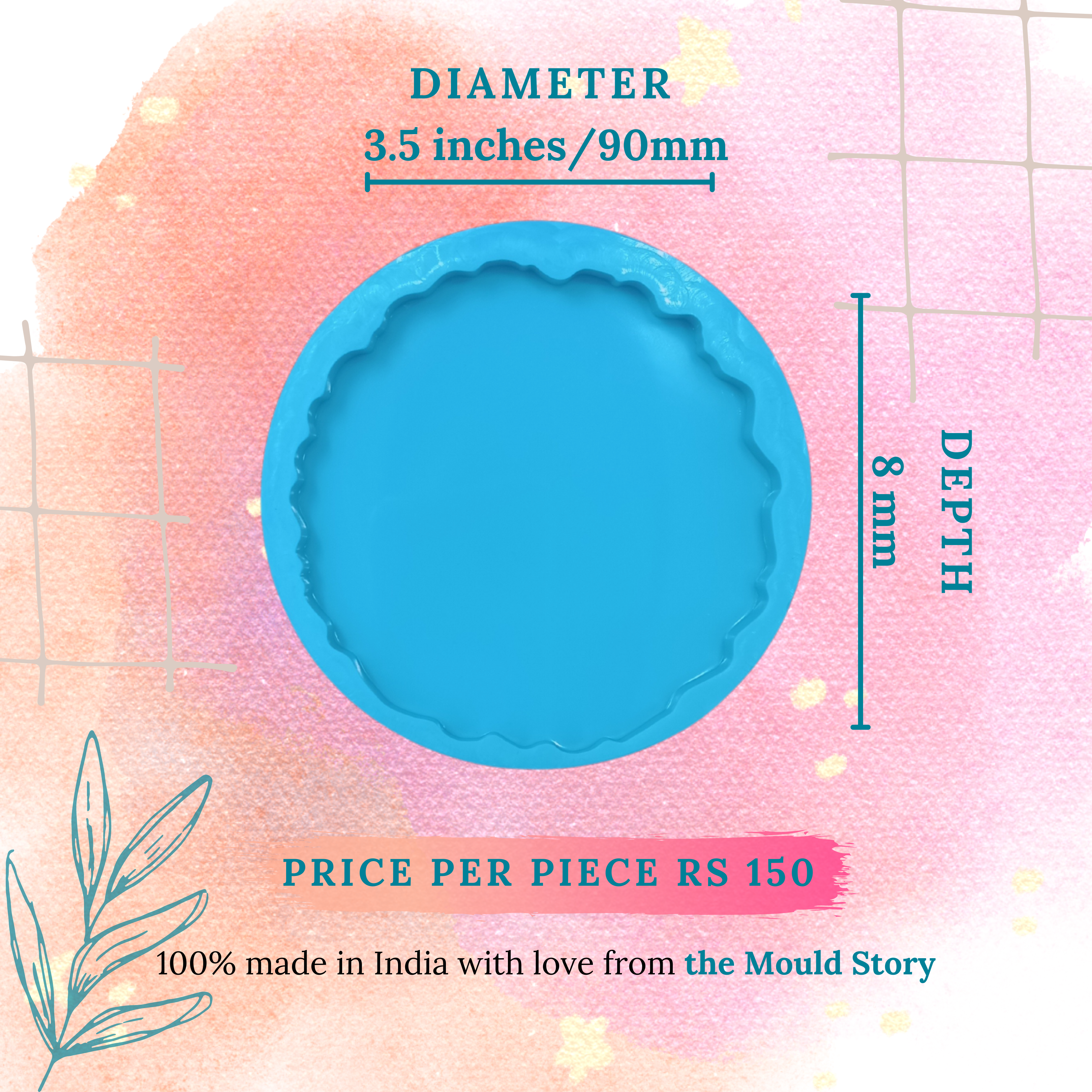 3.5 Inch Agate Coaster Mould - The Mould Story