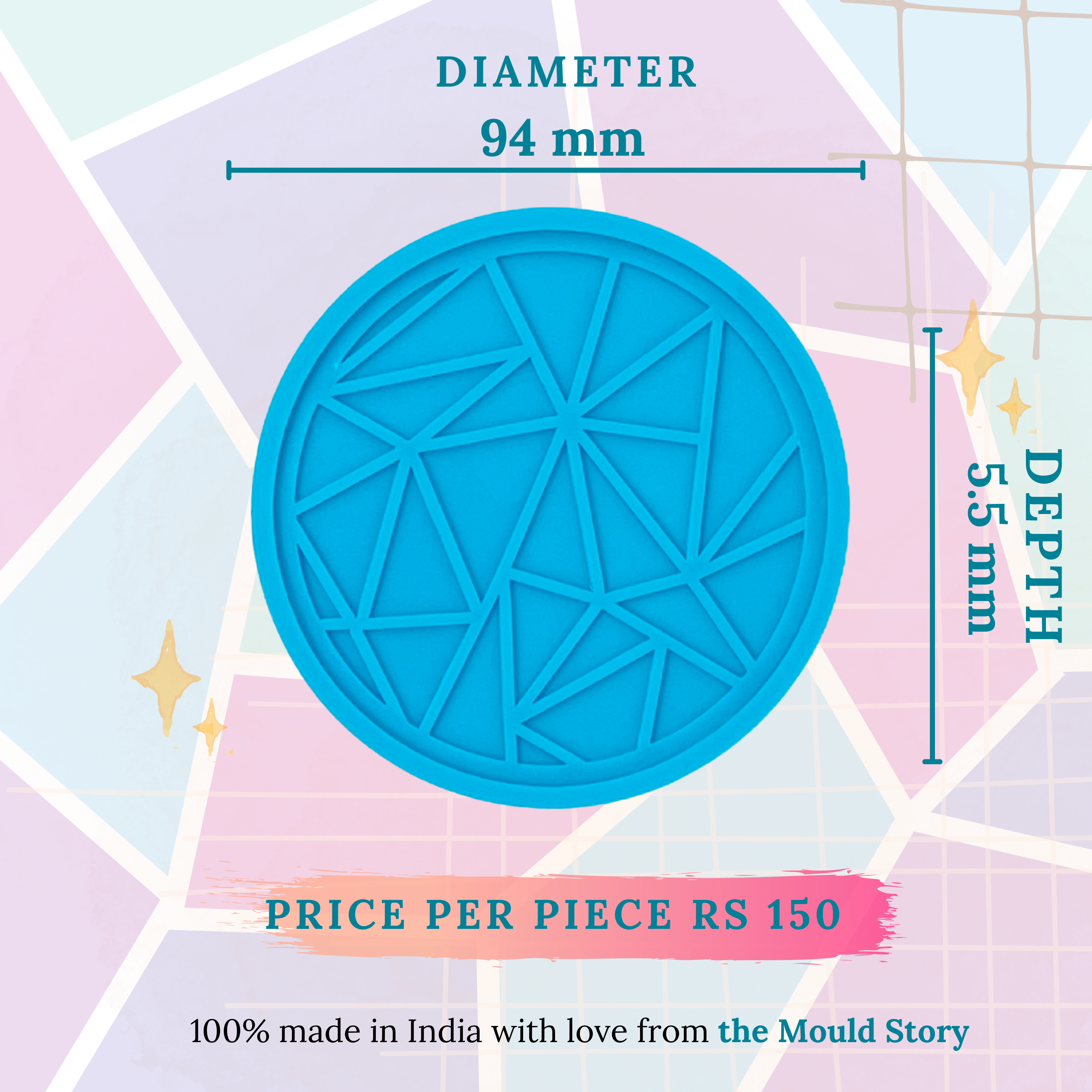 Stained Glass Coaster Mould - The Mould Story