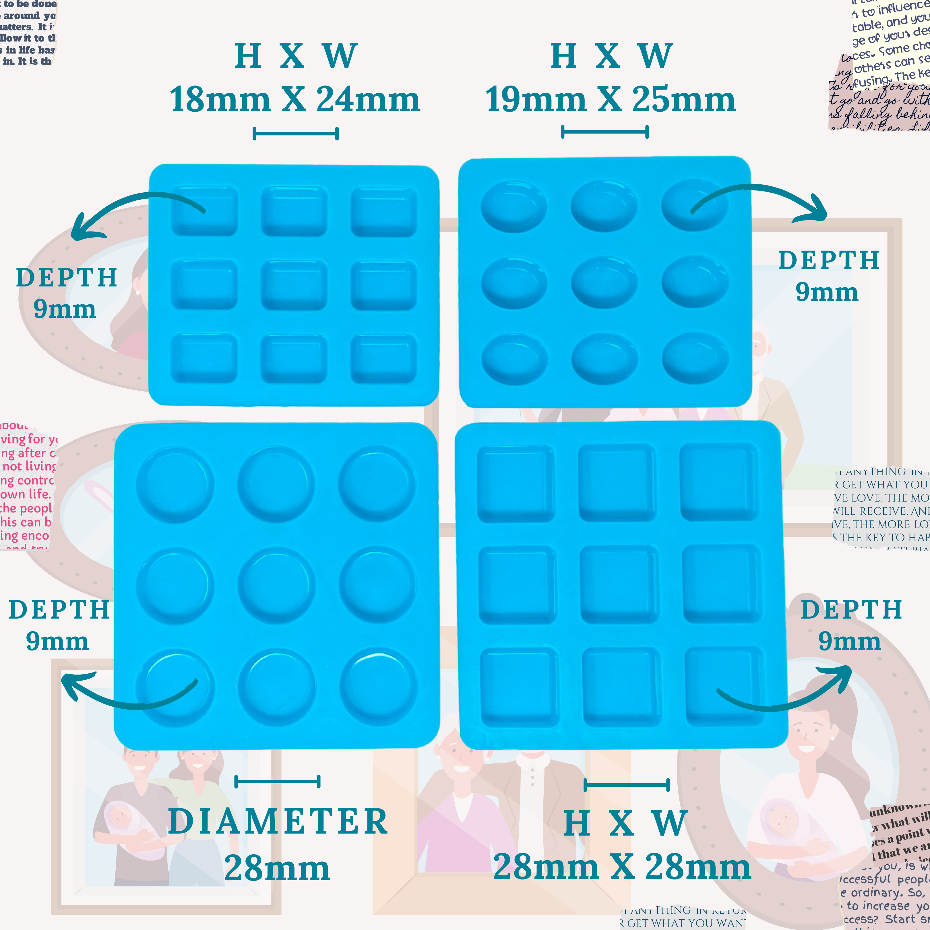Mini Photo Keychain Set Mould - The Mould Story