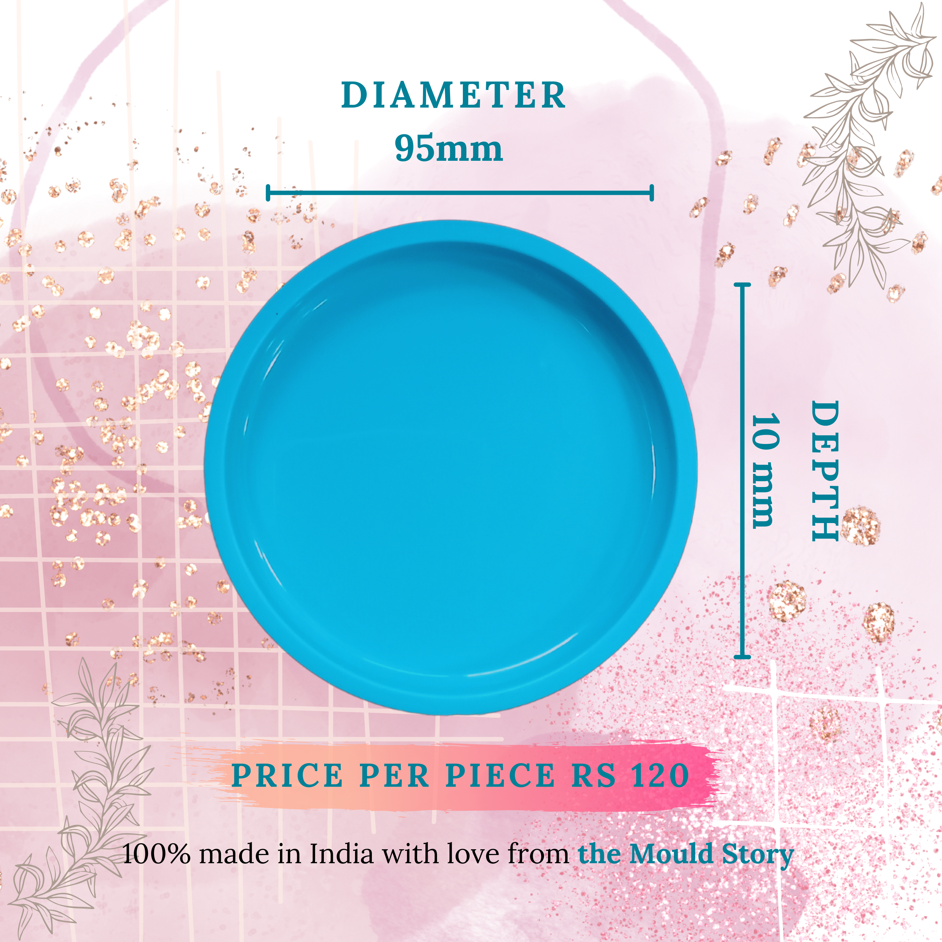 4" Round Coaster pack of 4 - The Mould Story