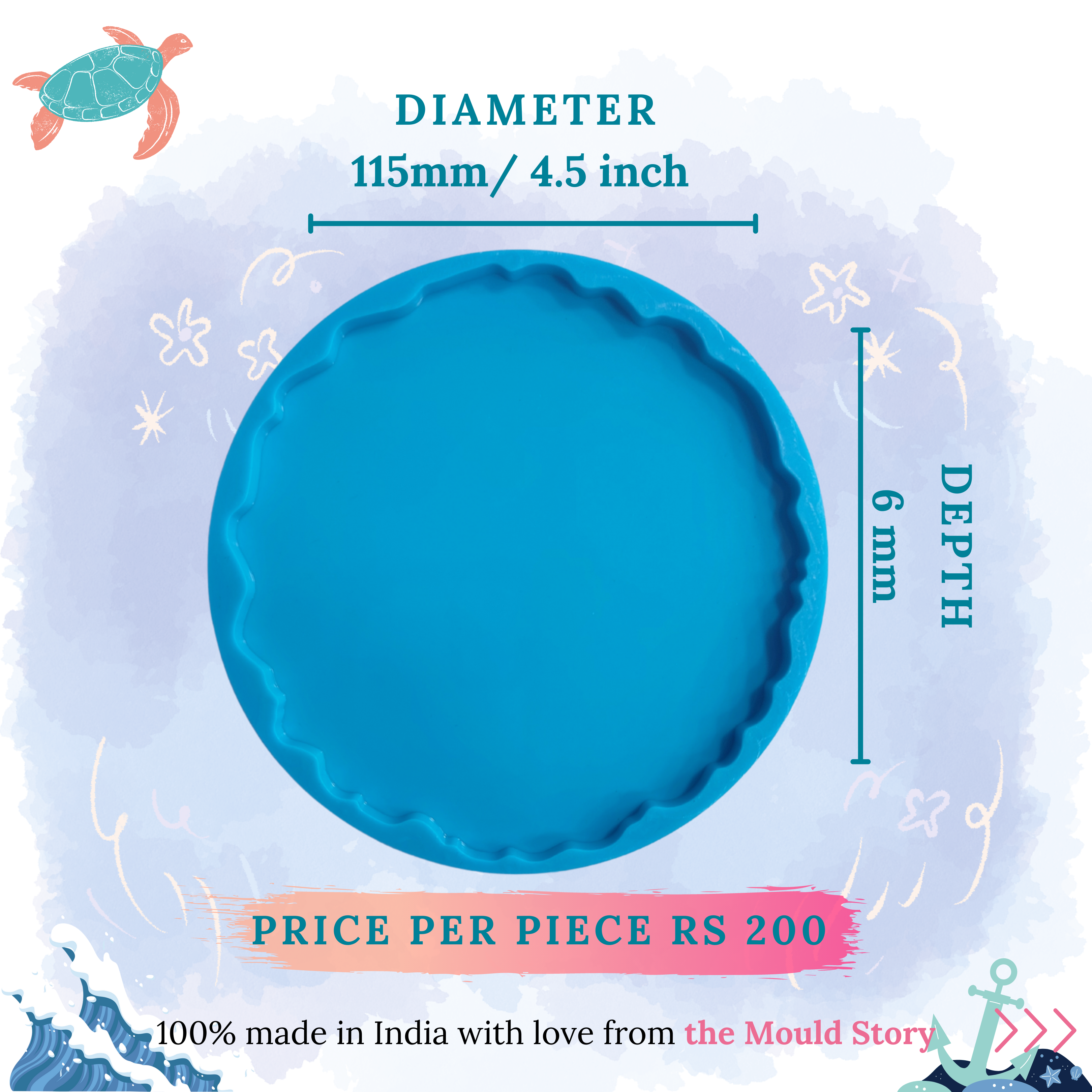 5" Agate Coaster Pack of 4 - The Mould Story