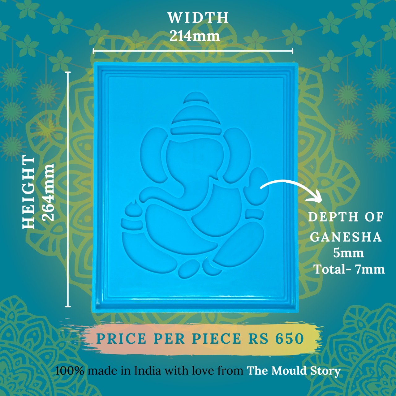 Ganesha Frame Silicone Mould for resin art - The Mould Story