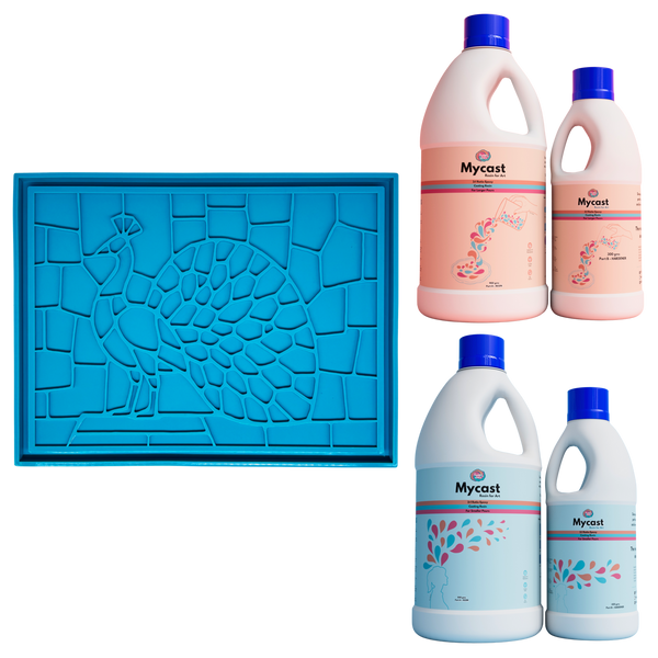 Peacock Tray Mould + Casting Resin Combo - The Mould Story