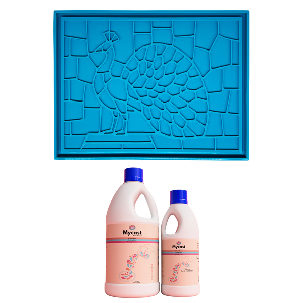 Peacock Tray Mould + Mycast 3:1 Casting Resin Combo - The Mould Story