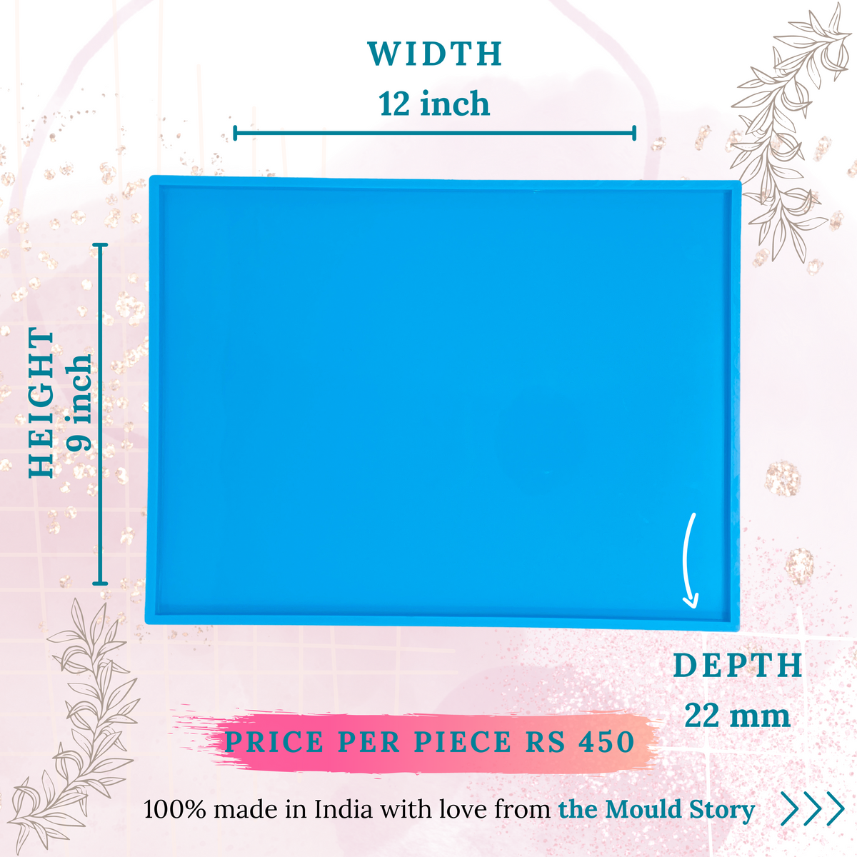 The Mould Story - 9 x 12 Straight Edge Rectangle Tray